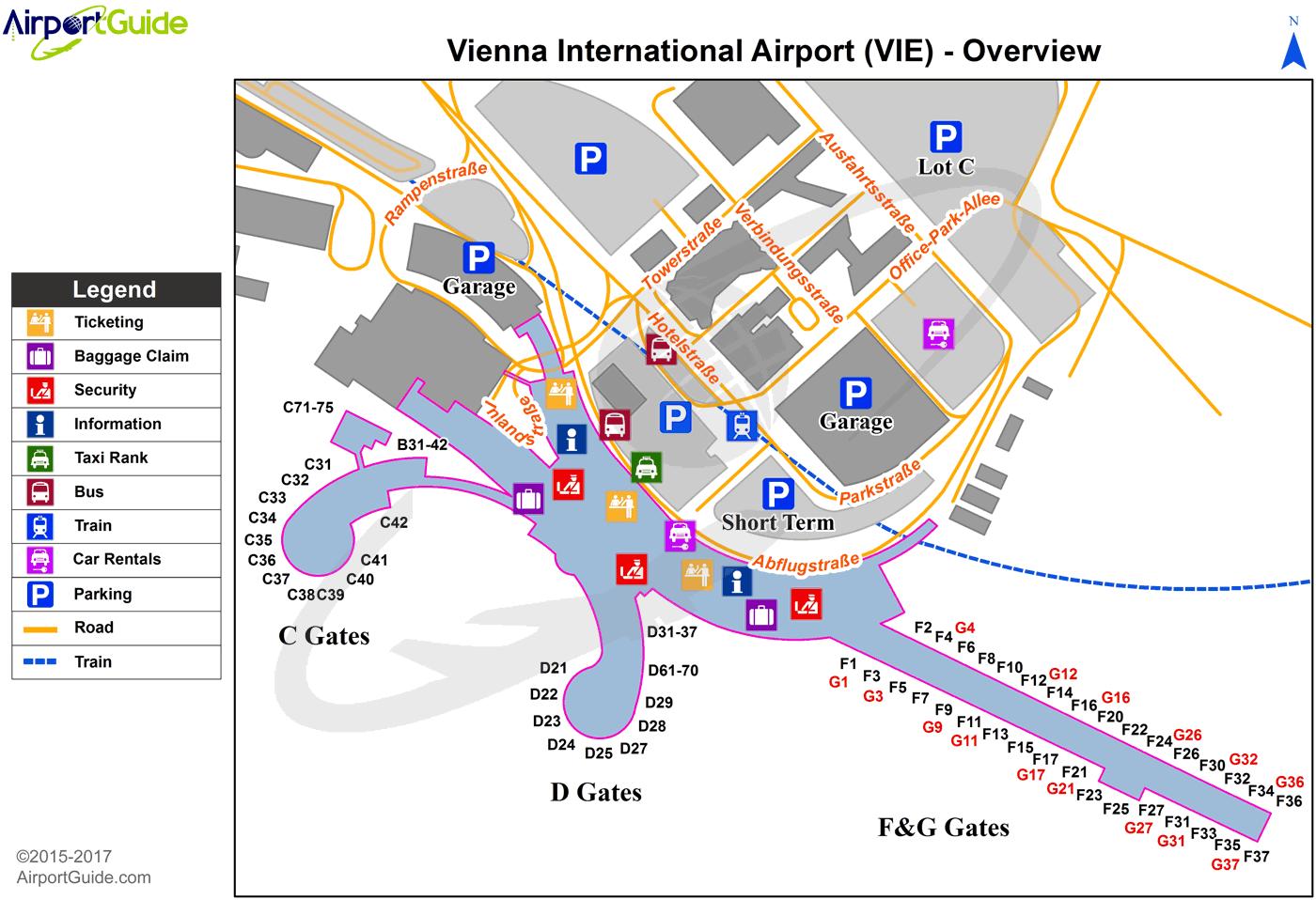 wiens flygplats karta Wien österrike flygplats karta   Karta över wien österrike 