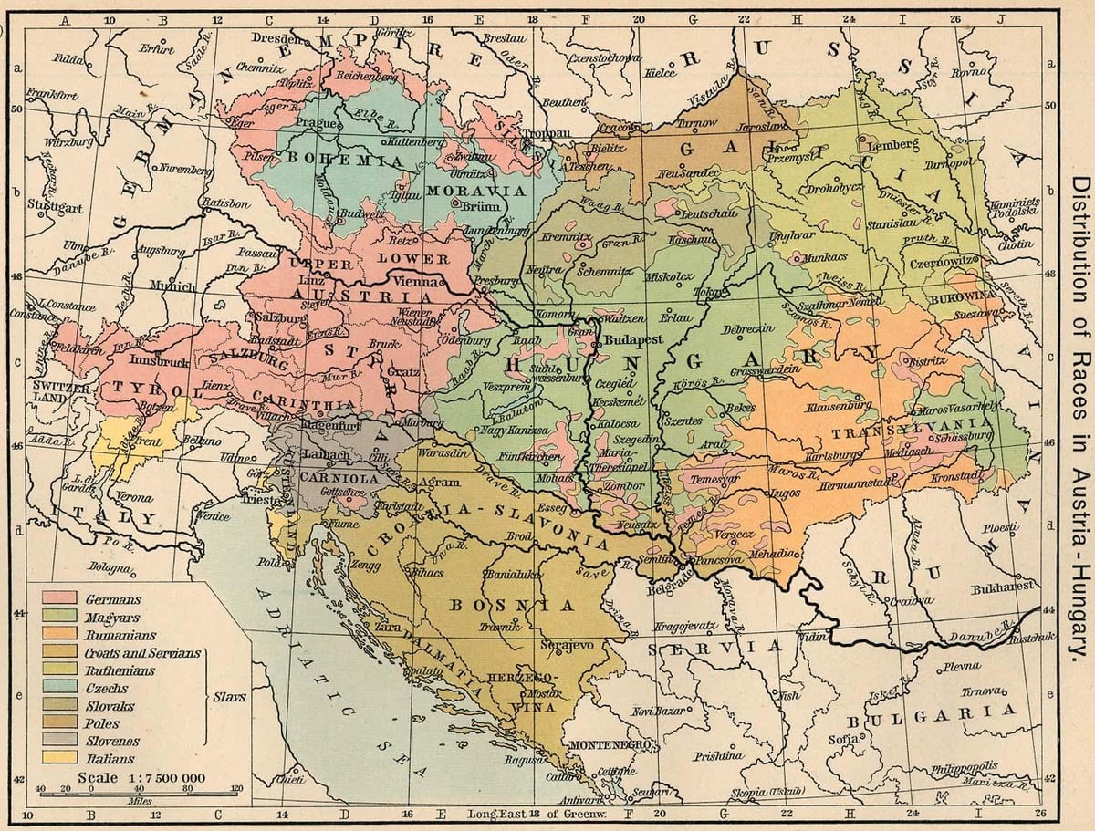 österrike ungern karta 1900