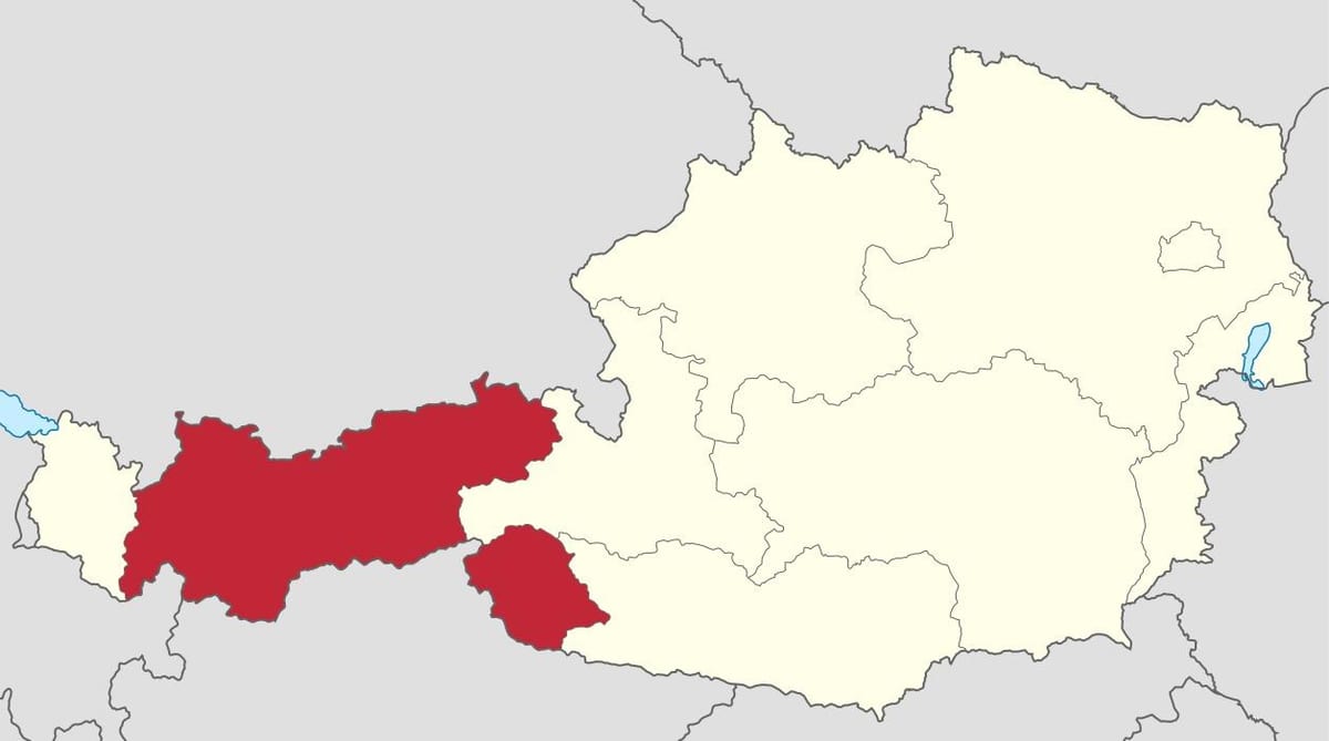 tirol österrike karta
