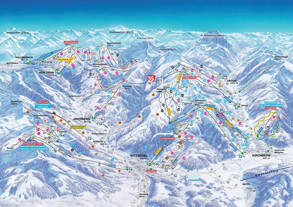 österrike ski karta