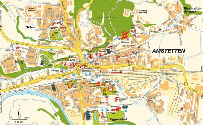 karta amstetten, österrike