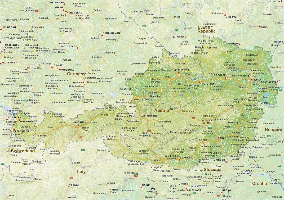 karta över bruck österrike