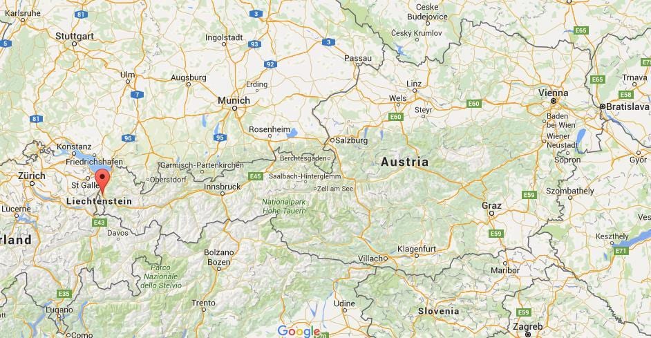 karta i feldkirch i österrike