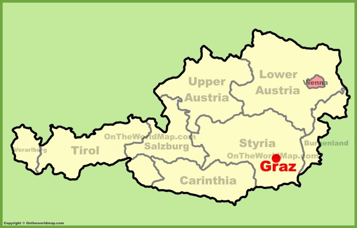 karta över graz österrike