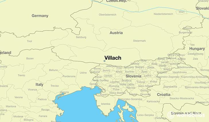 karta över villach i österrike