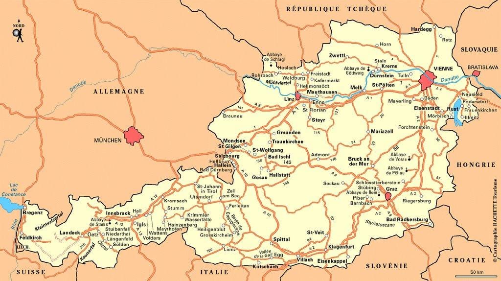 karta över wien österrike