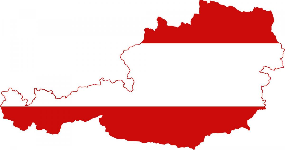 österrike karta flagga
