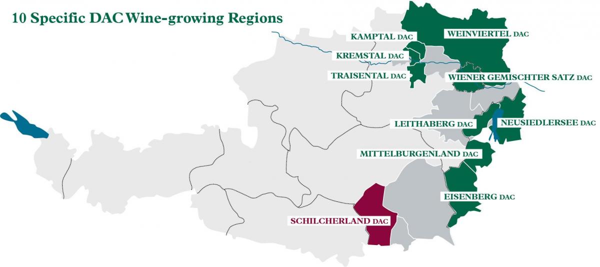 österrikiskt vin-regionerna karta
