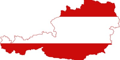 Österrike karta flagga
