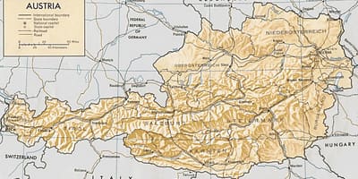 Österrike geografisk karta