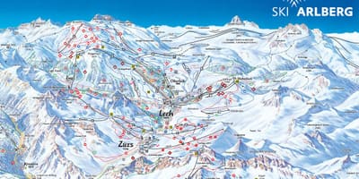 Karta över arlberg i österrike