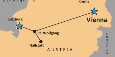 Karta över hallstatt österrike 