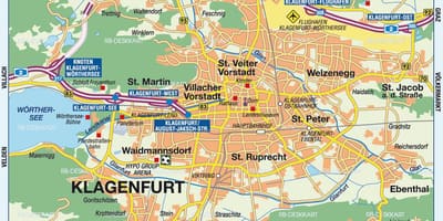 Karta över klagenfurt i österrike