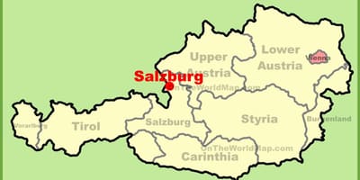 Österrike salzburg karta