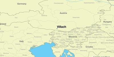 Karta över villach i österrike