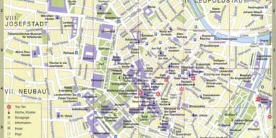 Karta över wien österrike turistattraktioner